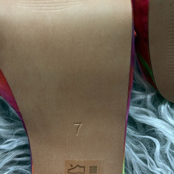 ASOS "Nutshell" Platform barely there Floral Watercolor block heeled sandals - Picture 9 of 12